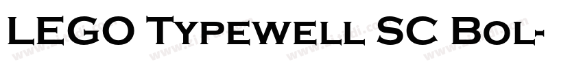 LEGO Typewell SC Bol字体转换